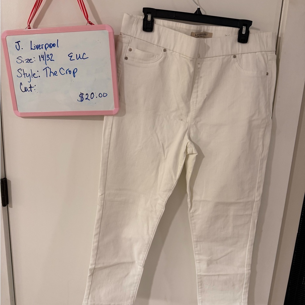 Liverpool Women's Ivory Ankle Jeans